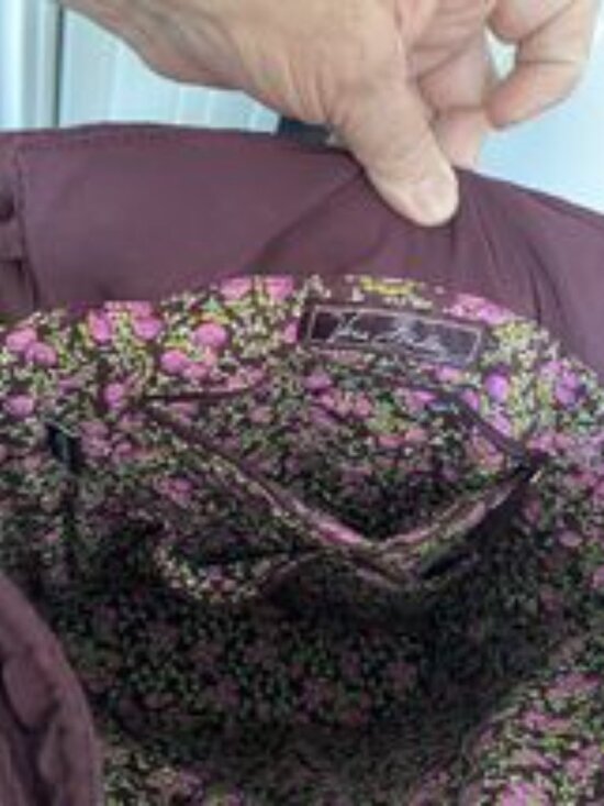 VERA BRADLEY Classic Metal Clasp Maroon Backpack Wine Microfiber Gorgeous & Rare main image 9